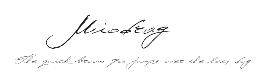 Miodrag by Milena Gajovic — Script Handwritten Font — preview 1