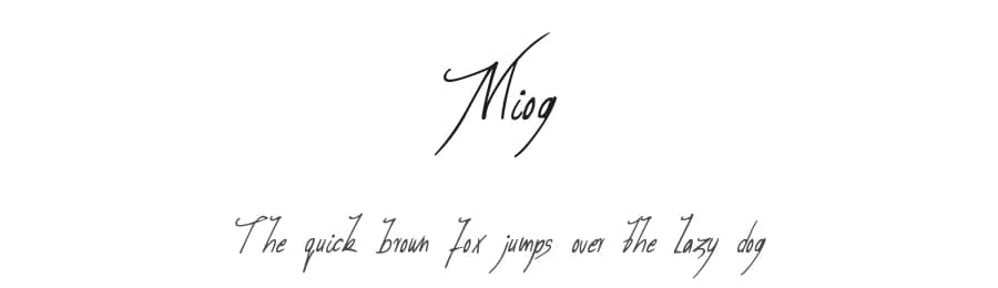 Miog by Typesgal — Script Handwritten Font