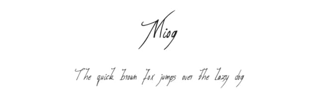 Miog by Typesgal — Script Handwritten Font