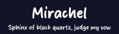 Mirachel by MJType — Script Handwritten Font — thumbnail 2