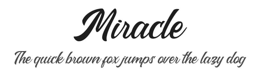 Miracle by Din Studio — Script Handwritten Font