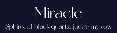 Miracle by Artem Nevsky — Sans Serif Font — thumbnail 2
