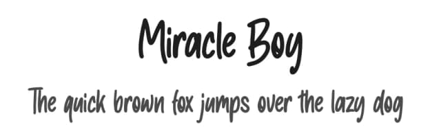 Miracle Boy by NJ Studio — Script Handwritten Font