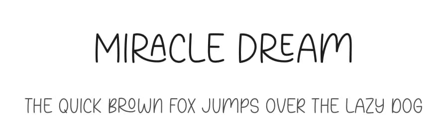 Miracle Dream by Graphix Line Studio — Script Handwritten Font
