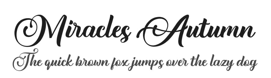 Miracles Autumn by Miftah Arzaq — Script Handwritten Font — preview 1
