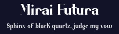Mirai Futura by Irfan Hidayat — Serif Font — thumbnail 2