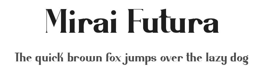 Mirai Futura by Irfan Hidayat — Serif Font