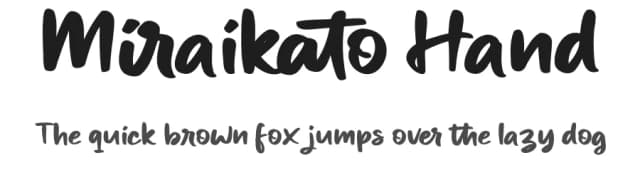 Miraikato Hand by Måns Grebäck — Script Handwritten Font