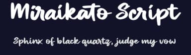 Miraikato Script by Måns Grebäck — Script Handwritten Font — thumbnail 2
