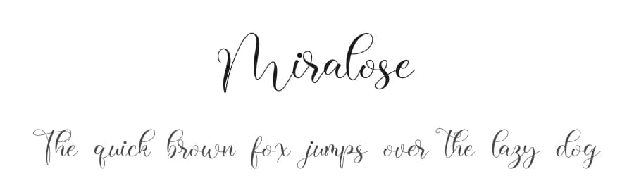 Miralose by NanaNissa — Script Handwritten Font