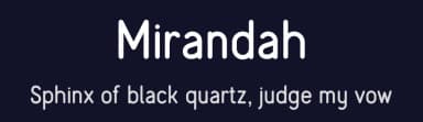Mirandah by Arterfak Project — Sans Serif Font — thumbnail 2
