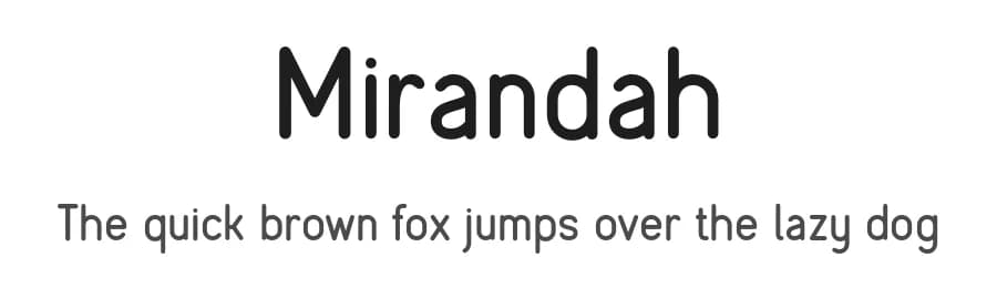 Mirandah by Arterfak Project — Sans Serif Font