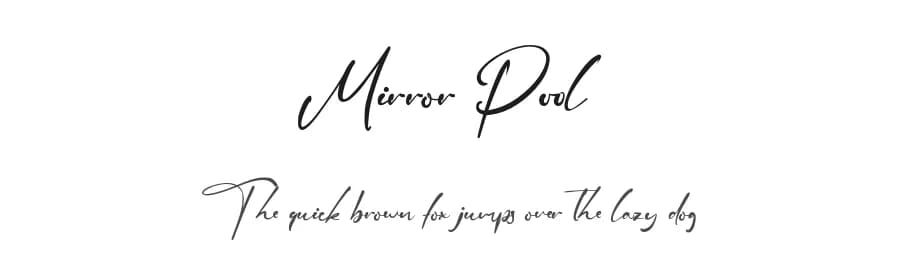 Mirror Pool by Kong Font — Script Handwritten Font