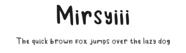 Mirsyiii by Marsya C — Script Handwritten Font — thumbnail 1