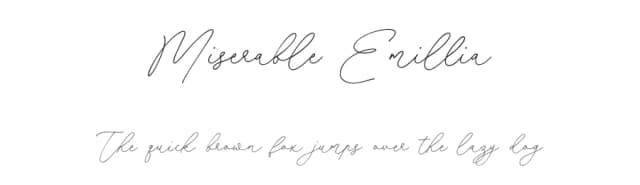 Miserable Emillia by Allouse Studio — Script Handwritten Font