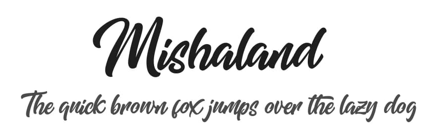 Mishaland by Thirtypath — Script Handwritten Font