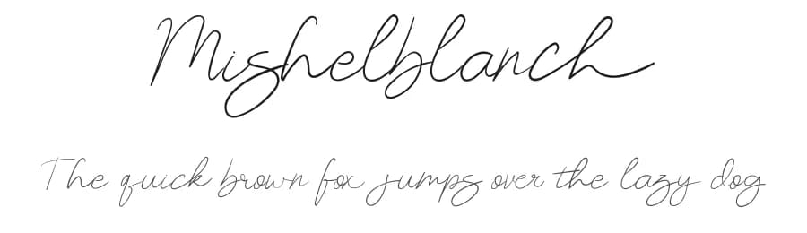 Mishelblanch by Ahmad Kartiwa — Script Handwritten Font
