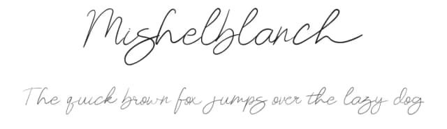 Mishelblanch by Ahmad Kartiwa — Script Handwritten Font
