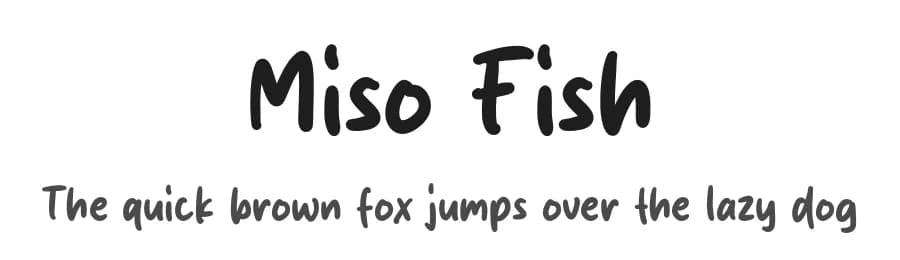 Miso Fish by MJType — Script Handwritten Font