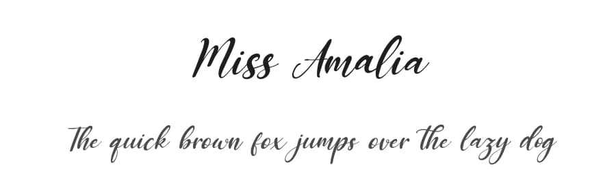 Miss Amalia by Kong Font — Script Handwritten Font