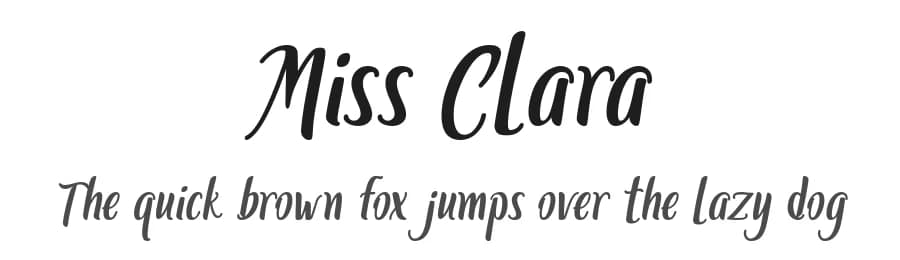 Miss Clara by 7NTypes — Script Handwritten Font