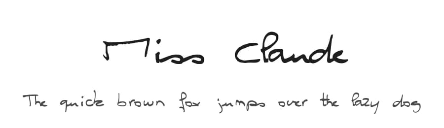 Miss Claude by philing.net — Script Handwritten Font