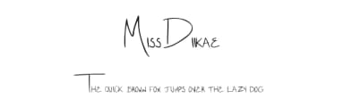 Miss Diikae by Angelina Badali — Script Handwritten Font — thumbnail 1