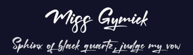 Miss Gymick by Wildan Type — Script Handwritten Font — thumbnail 2
