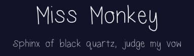 Miss Monkey by Sabrina Schleiger — Script Handwritten Font — thumbnail 2