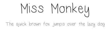 Miss Monkey by Sabrina Schleiger — Script Handwritten Font — thumbnail 1