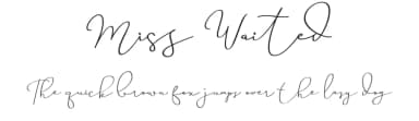 Miss Waited by Sans & Sons — Script Handwritten Font — thumbnail 1