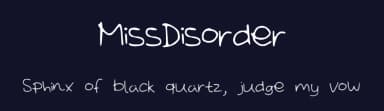 MissDisorder by Cindyyo — Script Handwritten Font — thumbnail 2