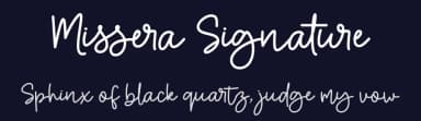 Missera Signature by keithzo — Script Handwritten Font — thumbnail 2