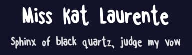 Miss Kat Laurente by Julia Guinto — Script Handwritten Font — thumbnail 2