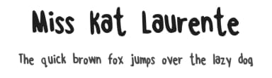 Miss Kat Laurente by Julia Guinto — Script Handwritten Font — thumbnail 1