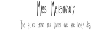 Miss Melancholy by Audrey Bridges — Script Handwritten Font — thumbnail 1