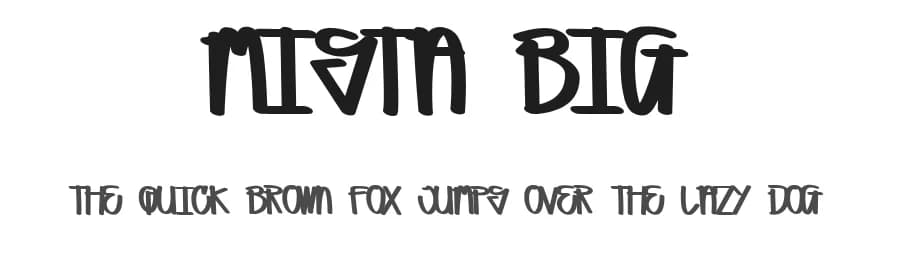 Mista Big by CrazeCo.com.au — Script Handwritten Font