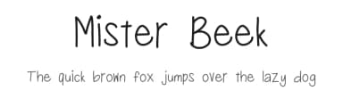 Mister Beek by Sabrina Schleiger — Script Handwritten Font — thumbnail 1