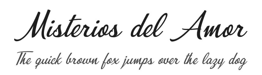 Misterios del Amor by Billy Argel Fonts ® — Script Handwritten Font