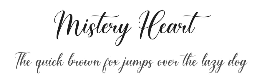 Mistery Heart by Sronstudio — Script Handwritten Font
