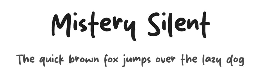 Mistery Silent by MJType — Script Handwritten Font