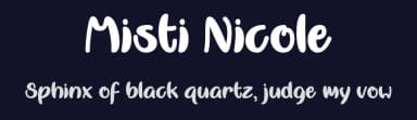 Misti Nicole by Misti's Fonts — Script Handwritten Font — thumbnail 2