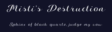 Misti's Destruction by Misti's Fonts — Script Handwritten Font — thumbnail 2