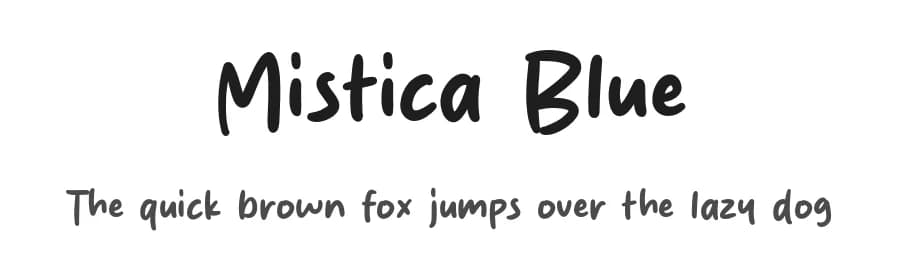 Mistica Blue by MJType — Script Handwritten Font