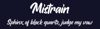 Mistrain by Aditya Rezki Apriyadi — Script Handwritten Font — thumbnail 2