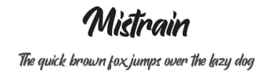 Mistrain by Aditya Rezki Apriyadi — Script Handwritten Font — thumbnail 1