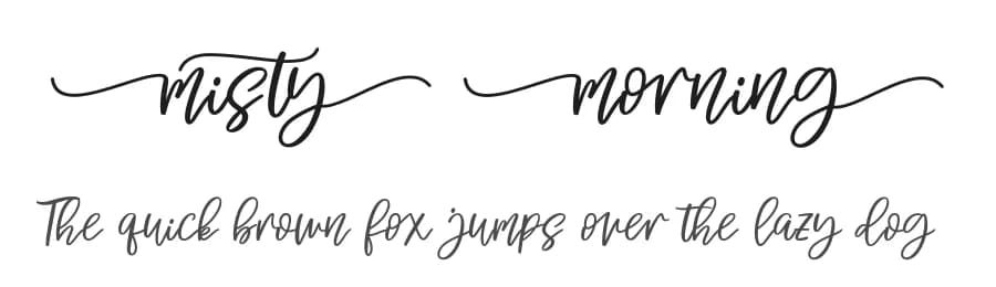 Misty Morning by Four Lines — Script Handwritten Font
