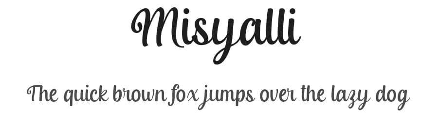 Misyalli by Teuku Muslyawan — Script Handwritten Font