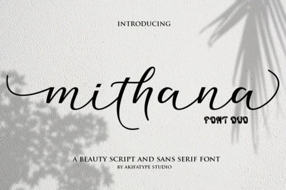 Mithana Duo Font by akifatype — Script Handwritten Font