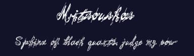 Mitsouskos by Cloutierfontes — Script Handwritten Font — thumbnail 2